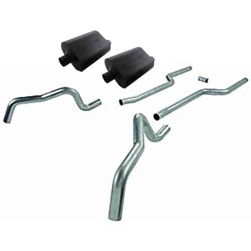 Header-Back Exhaust System With Mufflers Kit 1967-69 GM F-Body V8