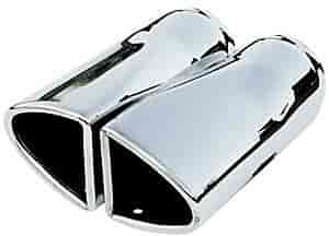 Polished Stainless Steel 2-Piece Exhaust Tip Weld-On