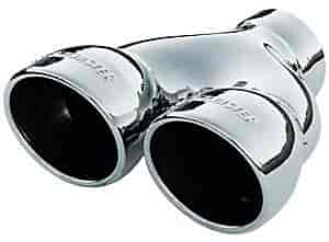 Polished Stainless Steel Dual Exhaust Tip Weld-On