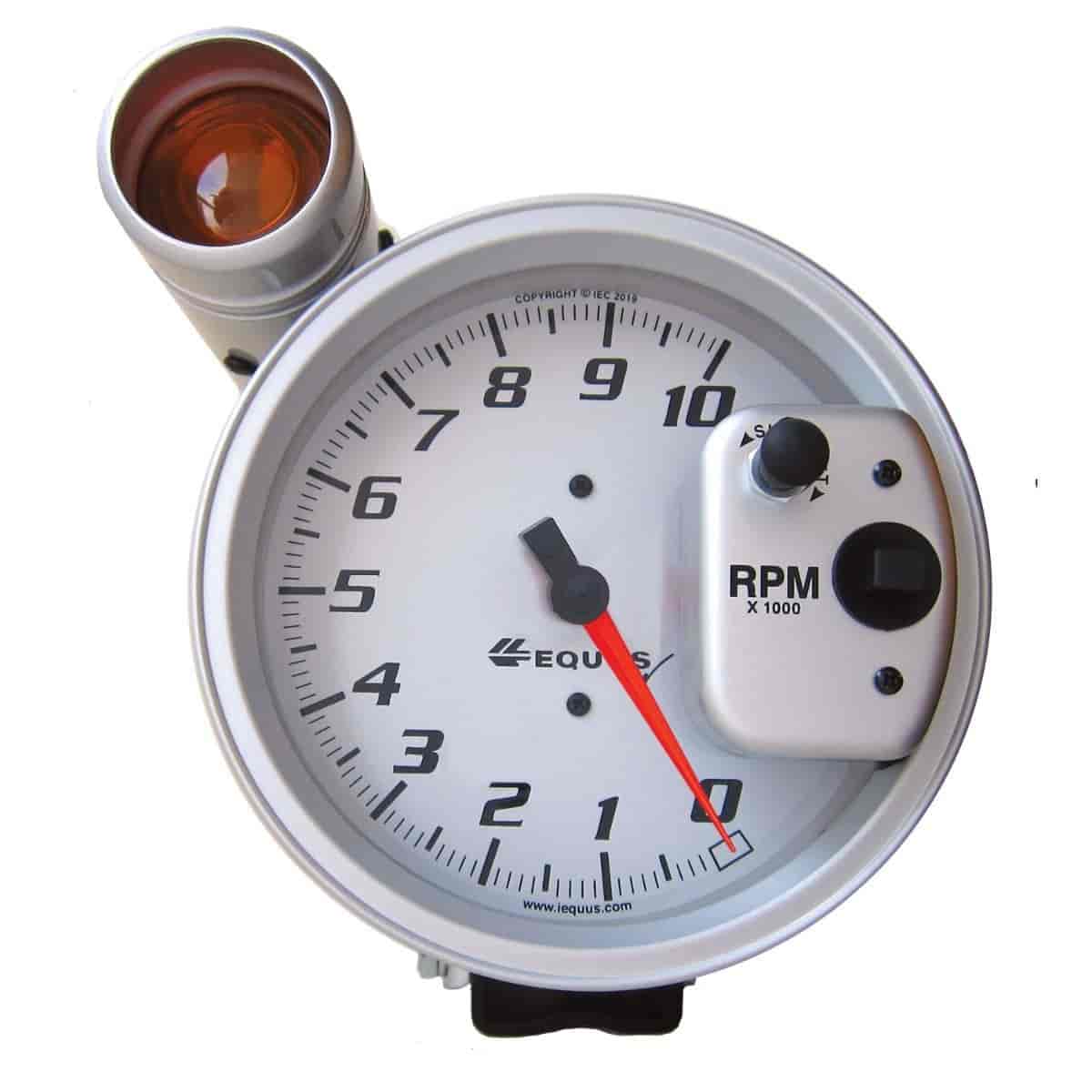 5 in. Electronic Tachometer with Shift Light [White Face]