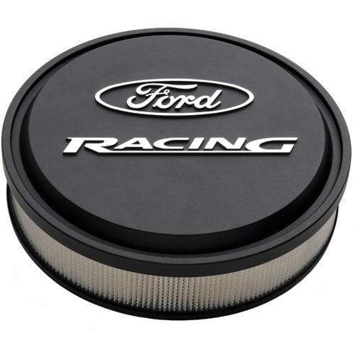 13" Ford Racing Slant-Edge Air Cleaner Kit in Black Crinkle Finish