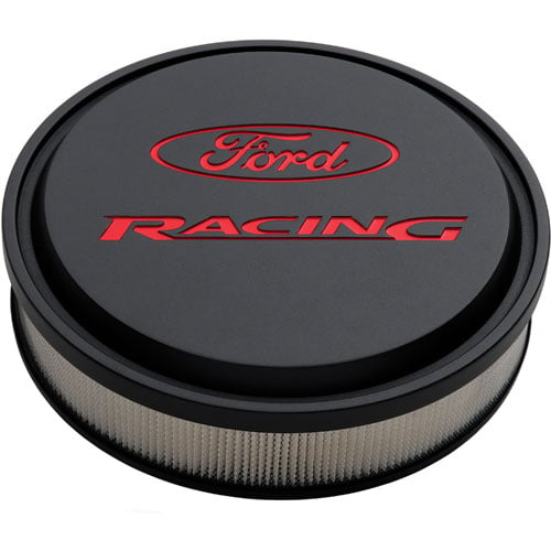 13" Ford Racing Slant-Edge Air Cleaner Kit in Black Crinkle Finish
