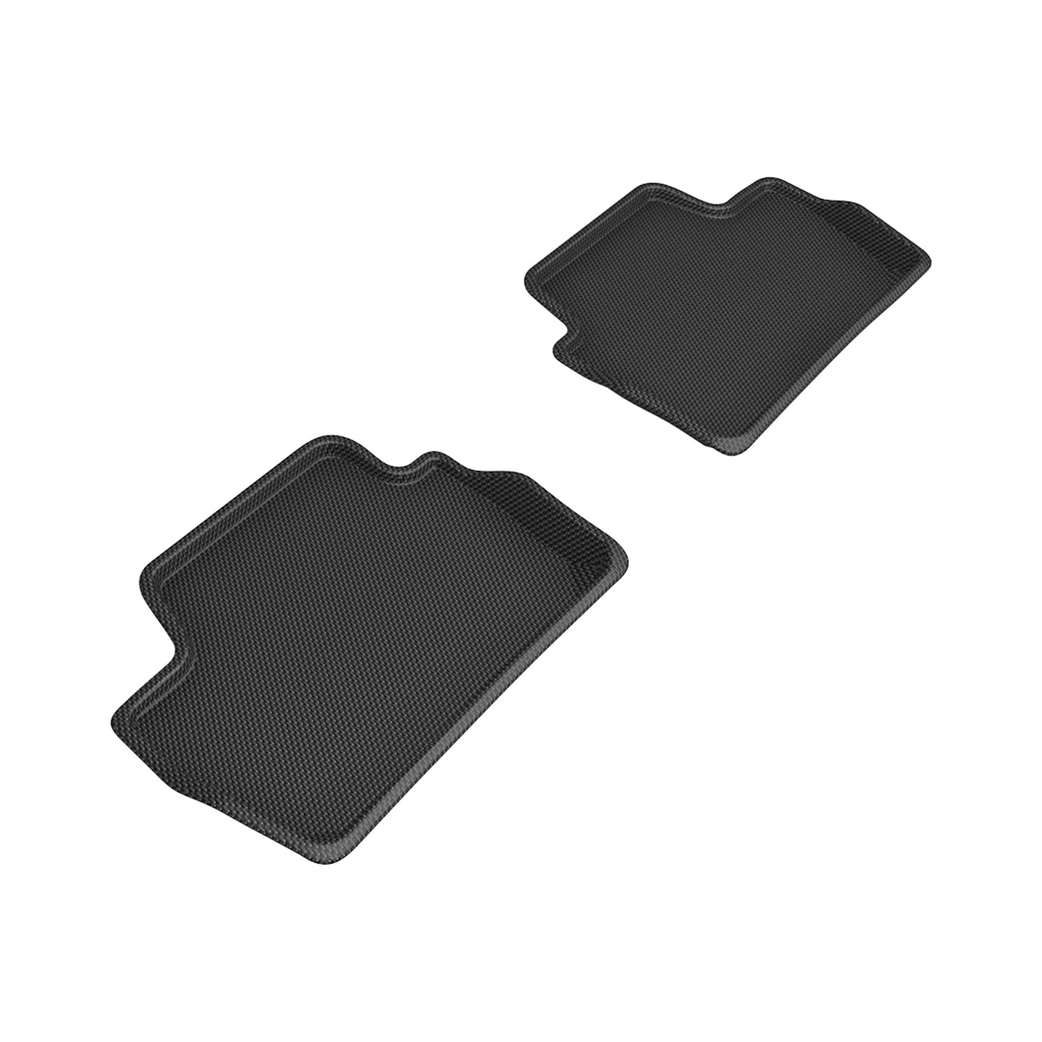 L1BM12521509 KAGU Floor Mat Set, Black, 2-Piece, 2nd Row