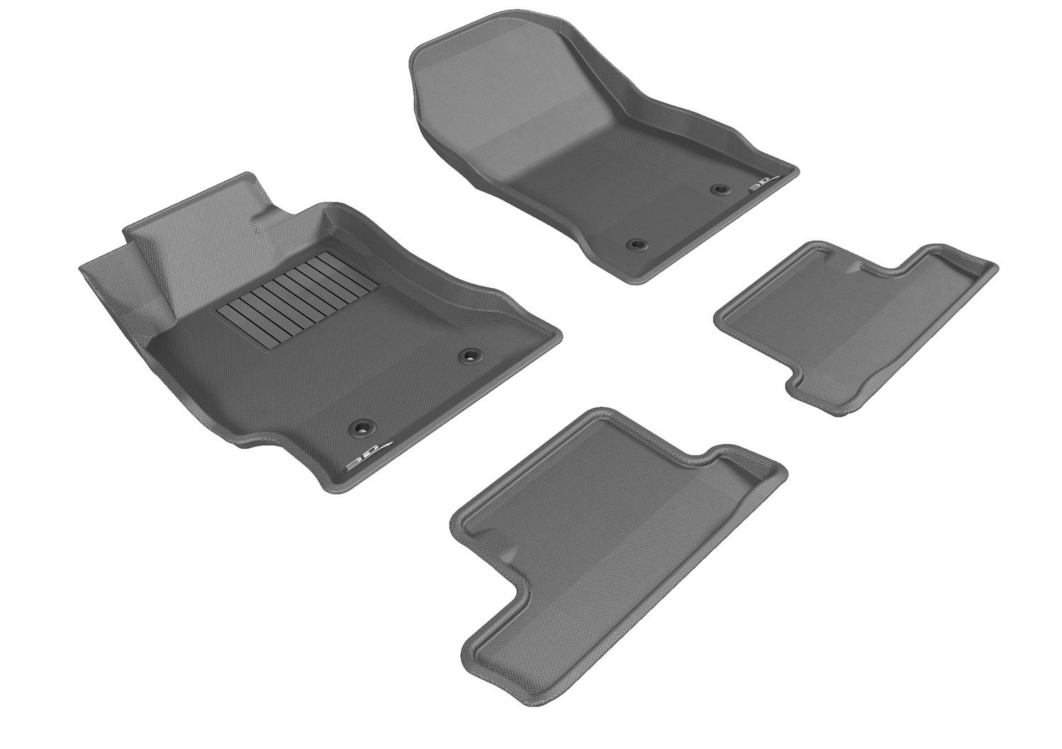L1SC00201509 KAGU Floor Mat Set, Black, 4-Piece, Front and Rear