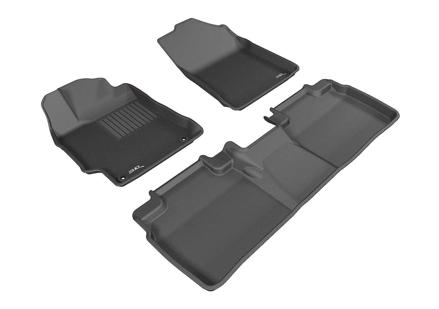 L1TY17301509 KAGU Floor Mat Set, Black, 4-Piece, Front and Rear