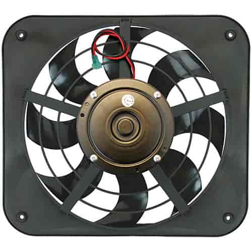 S-Blade Low Profile Universal Electric Fan Pusher Design without Adjustable Thermostat