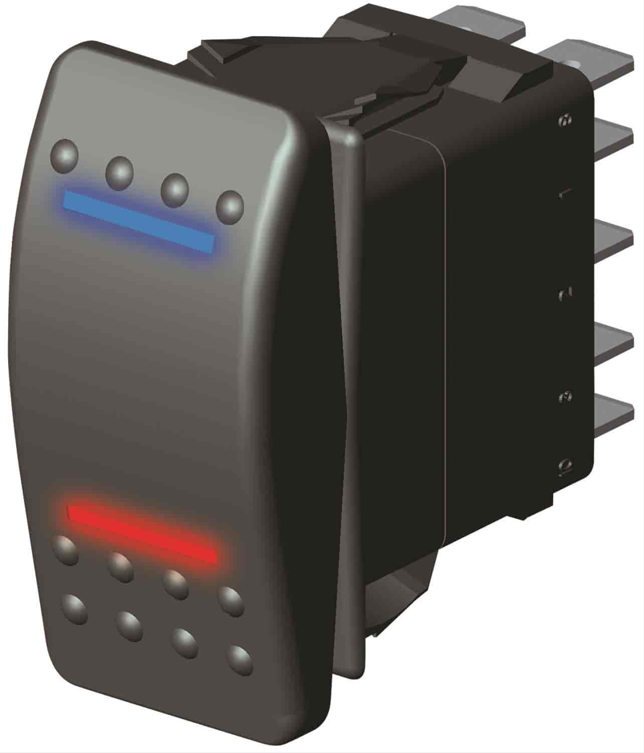 Illuminated 3-Way Switch Blue = ON Position Forcing Fan to 100% For Towing or Race Applications
