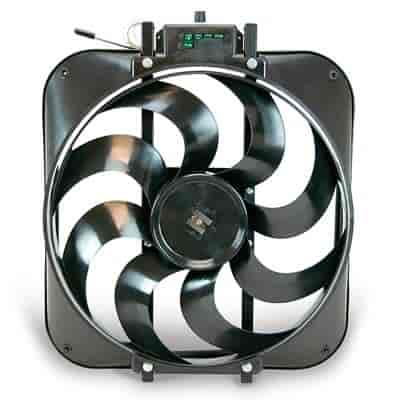 16" Diameter Black Magic S-Blade Electric Fan Adjustable Thermostat