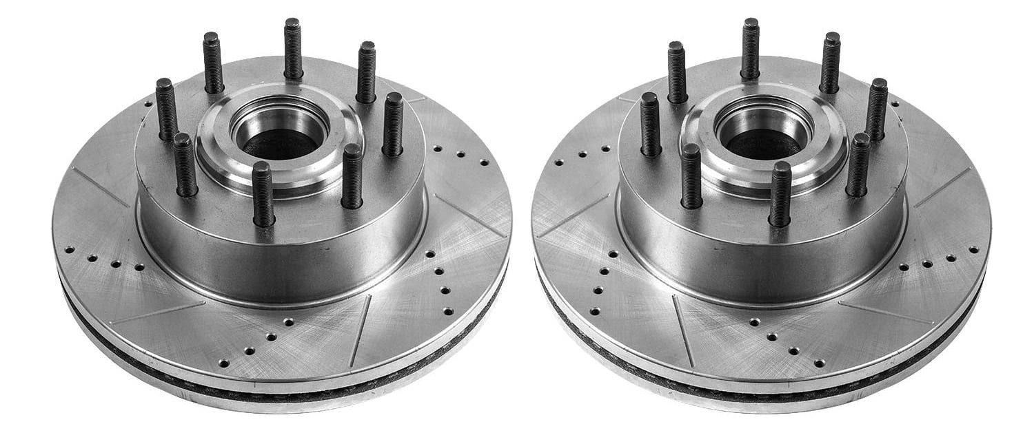 Extreme Performance Drilled And Slotted Brake Rotor Fits Select Late Model Ford F-250, F-350 [Front Left/Driver Side]
