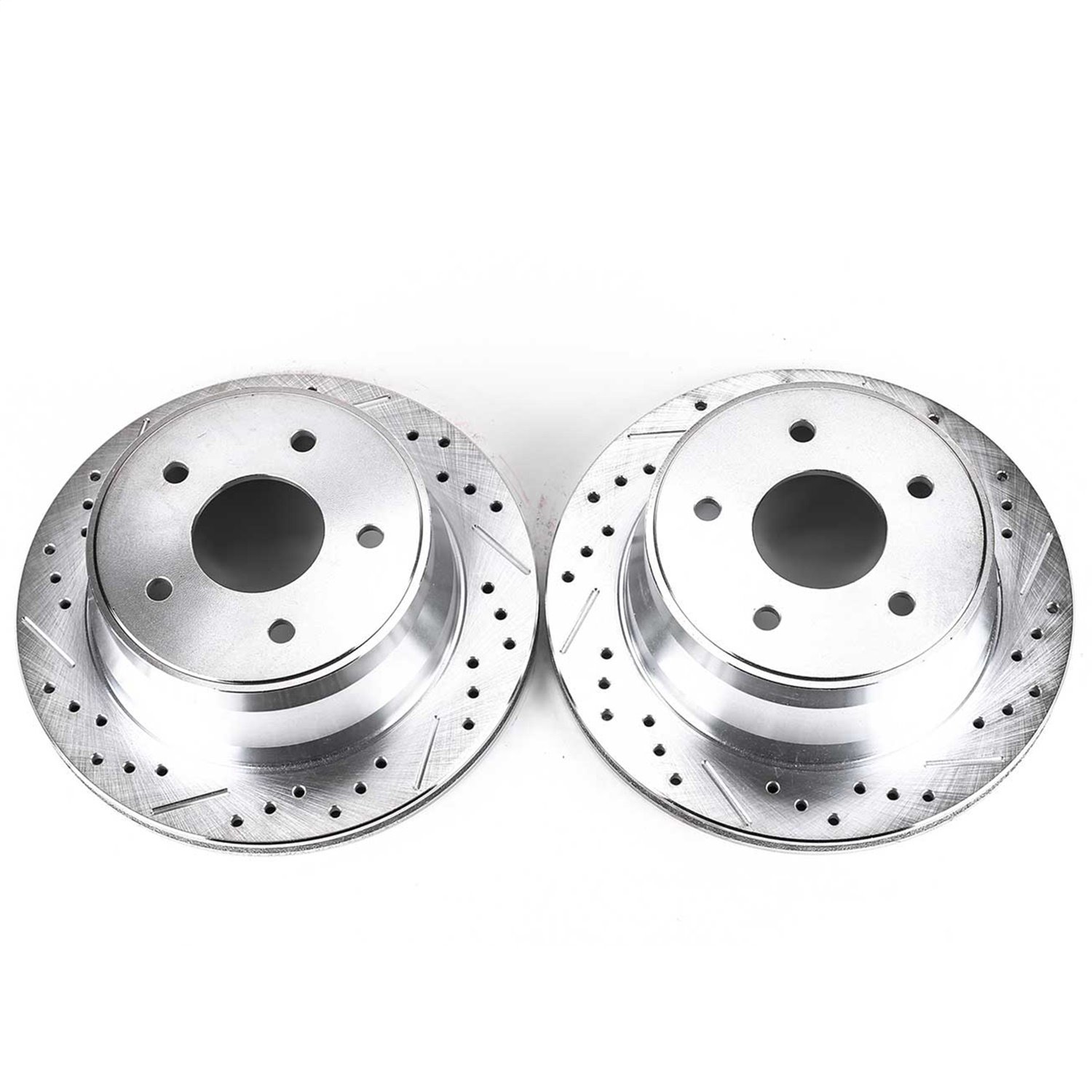 Drilled And Slotted Rear Brake Rotors Fits Select 1996-2005 Chevrolet, GMC, Isuzu, Oldsmobile Models