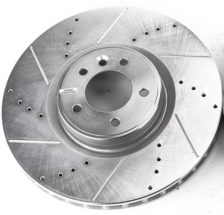 Drilled And Slotted Front Brake Rotor Fits Select Late Model Land Rover Models [Left/Driver Side]