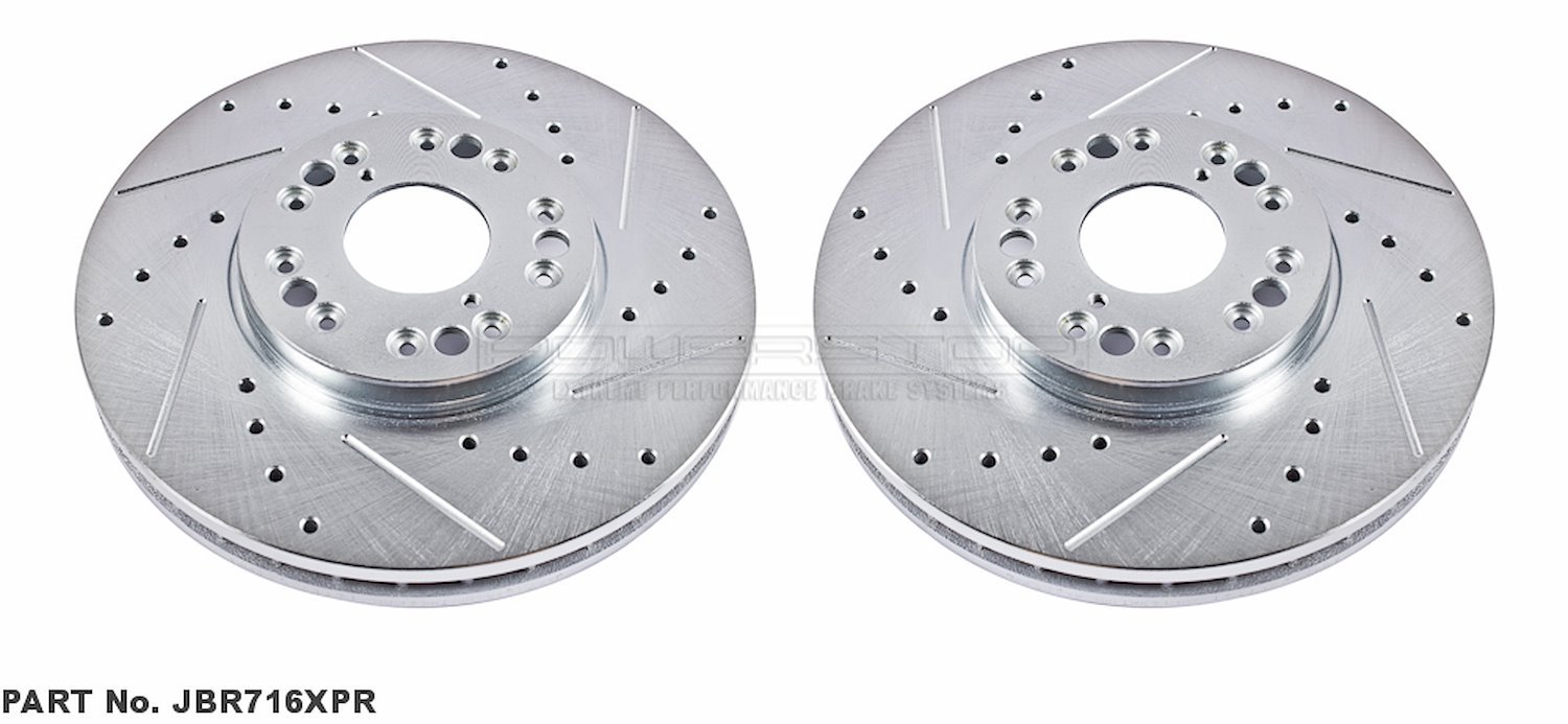 Cross-Drilled and Slotted Brake Rotors Front