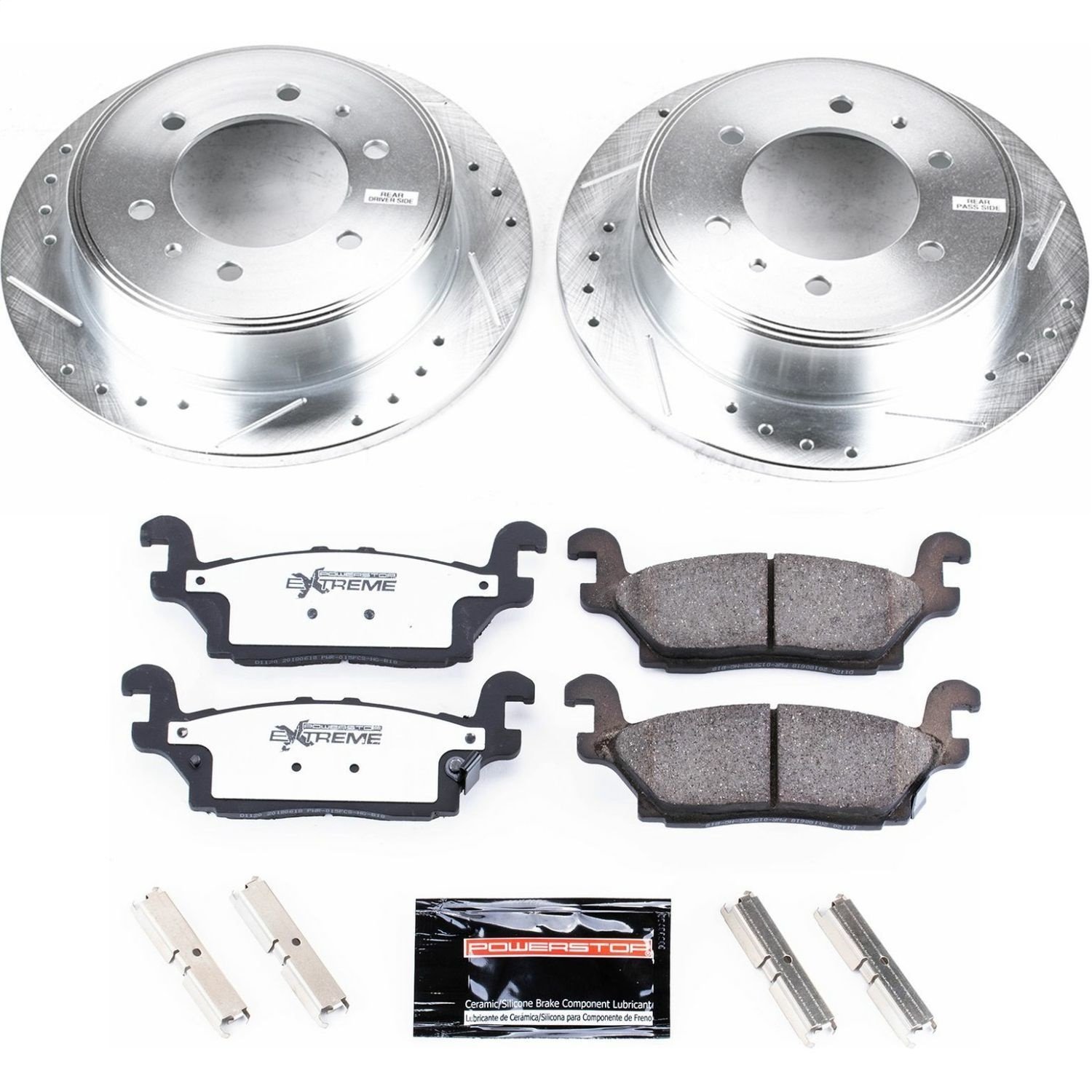 Z36 Rear Brake Pads & Rotor Kit for Truck and Towing for 2006-2010 Hummer H3, H3T