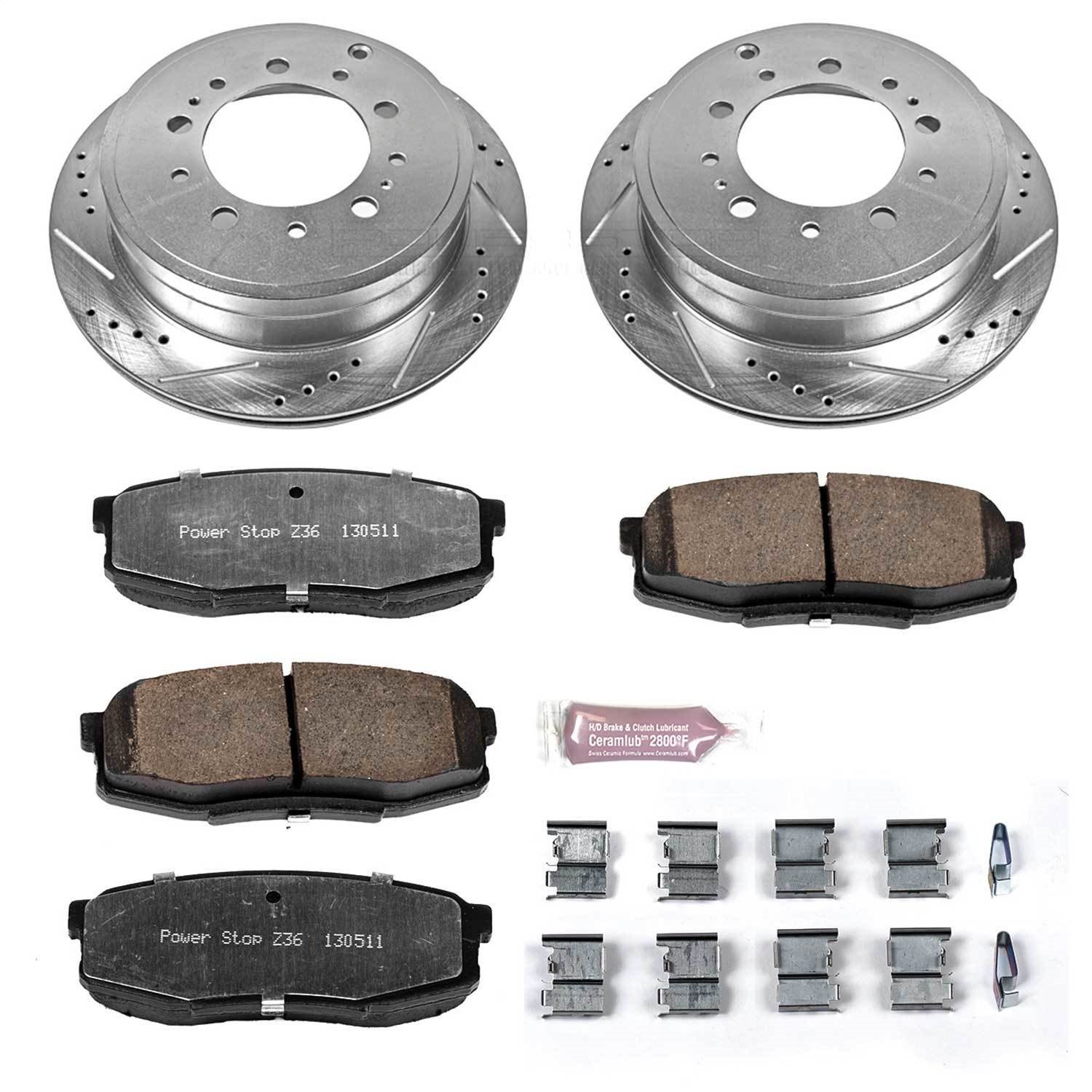 Z36 Rear Brake Pads & Rotor Kit for Truck and Tow