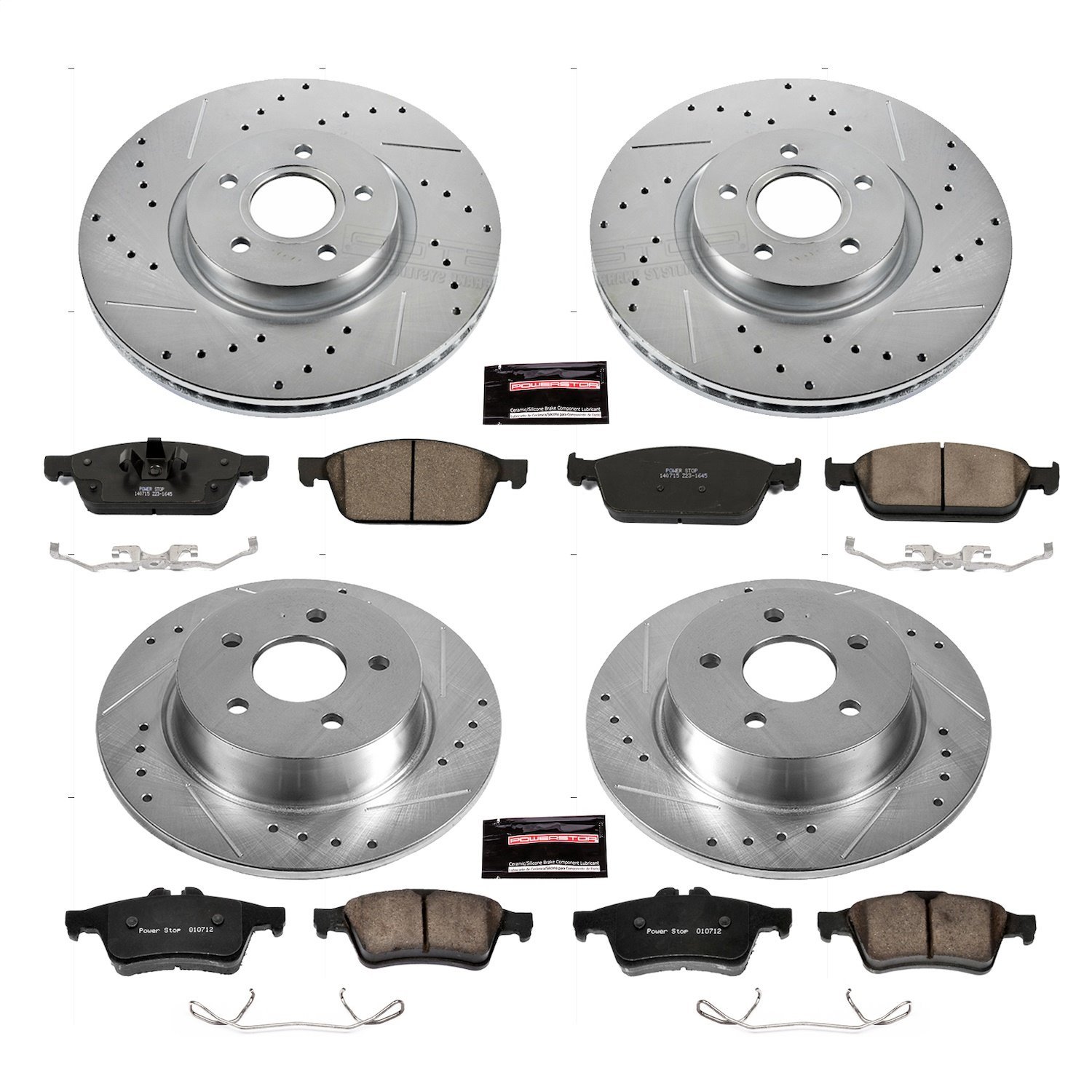 1 CLICK BRAKE KIT W/HDW Front & Rear 2013-2015 FORD ESCAPE/