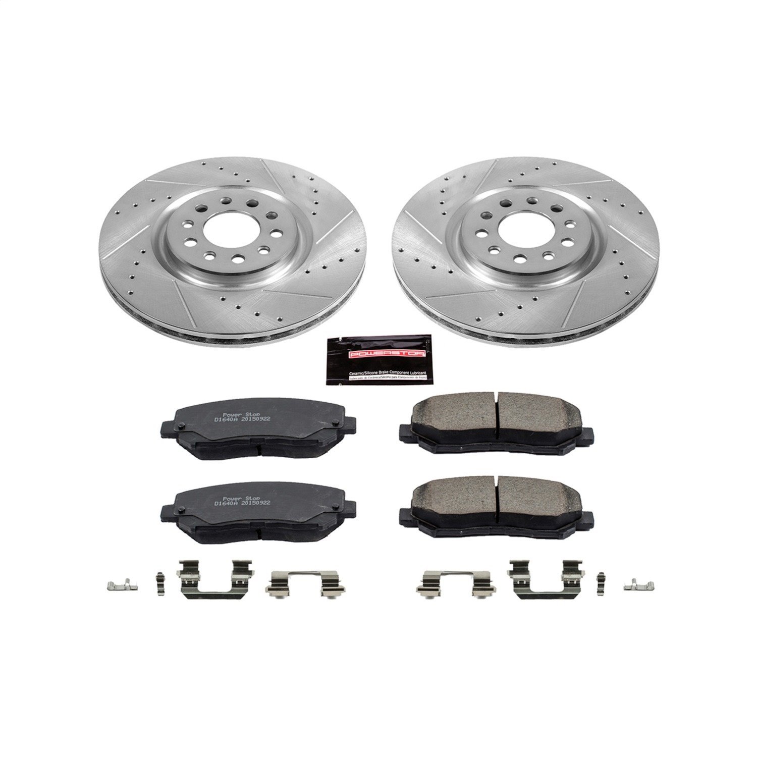 Z23 Front Brake Pads and Rotor Kit Fits Select 2014-2021 Chrysler, Jeep Models