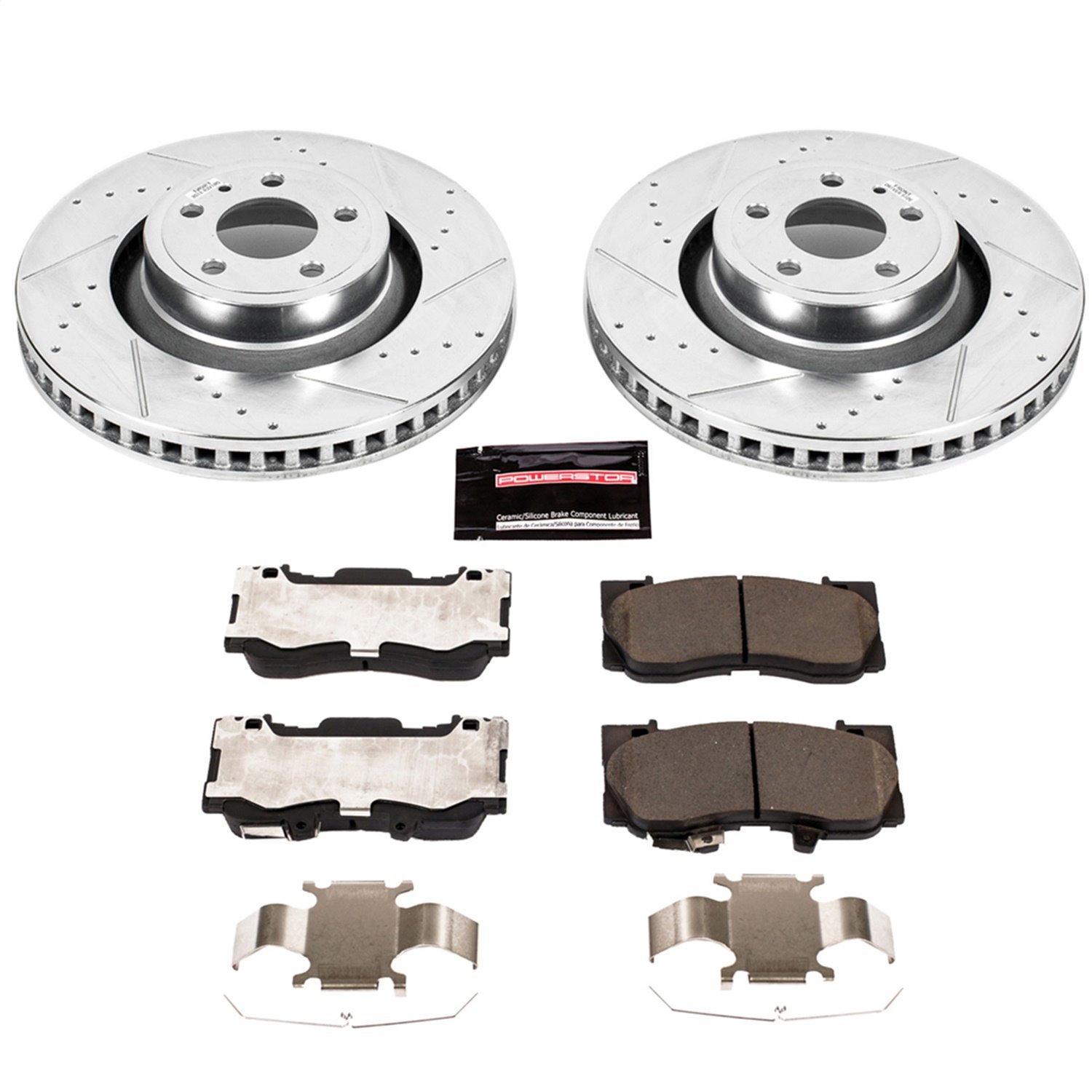 Z23 Evolution Brake Kit for 2015-2018 Ford Mustang Ecoboost and GT with 4-piston front calipers