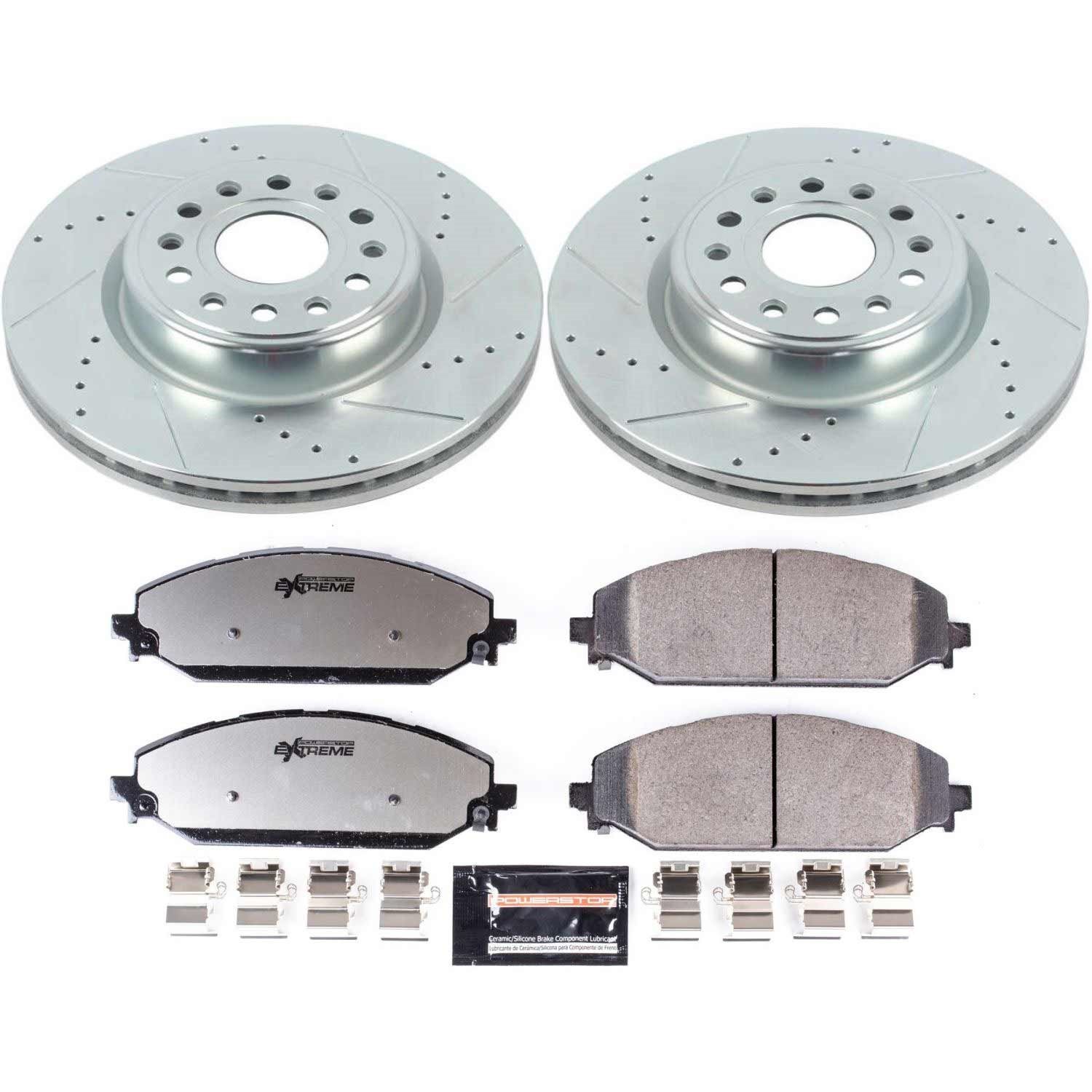 Z36 Front Brake Pads & Rotor Kit for Truck and Tow Fits Select Ram 1500 Trucks