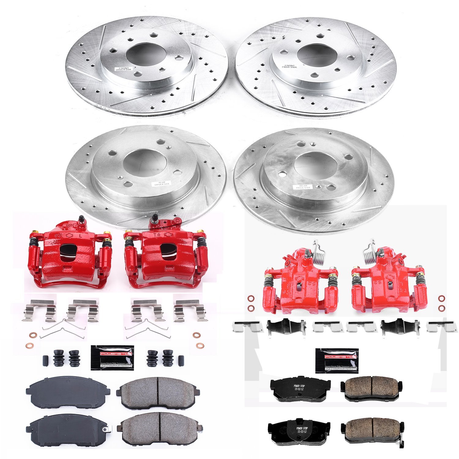 Z23 Front and Rear Brake Kit w/Calipers for 2000-2001 Nissan Sentra