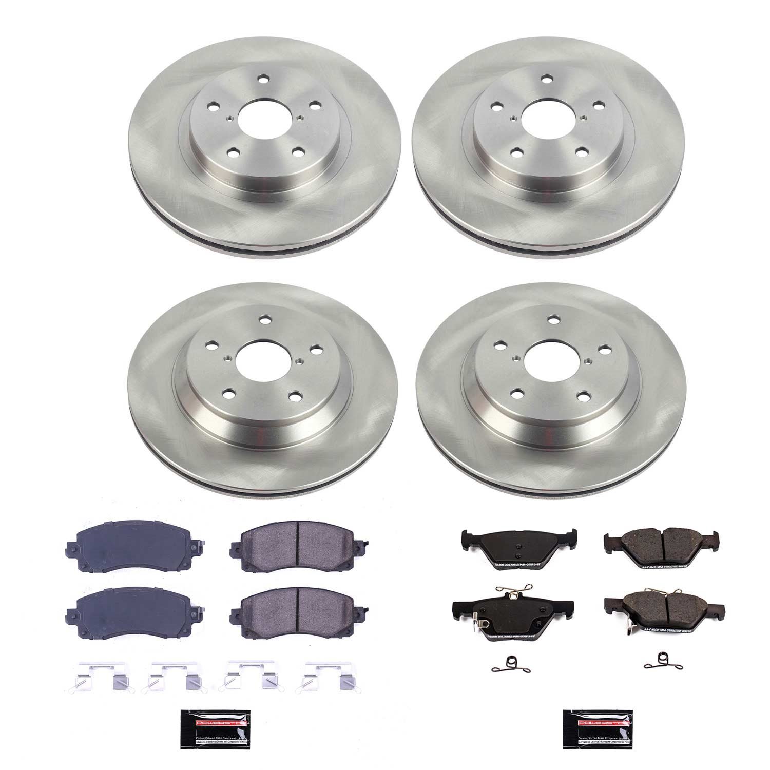 Z17 Stock Replacement Front and Rear Brake Pads and Rotors Kit 2019-2021 Subaru Forester