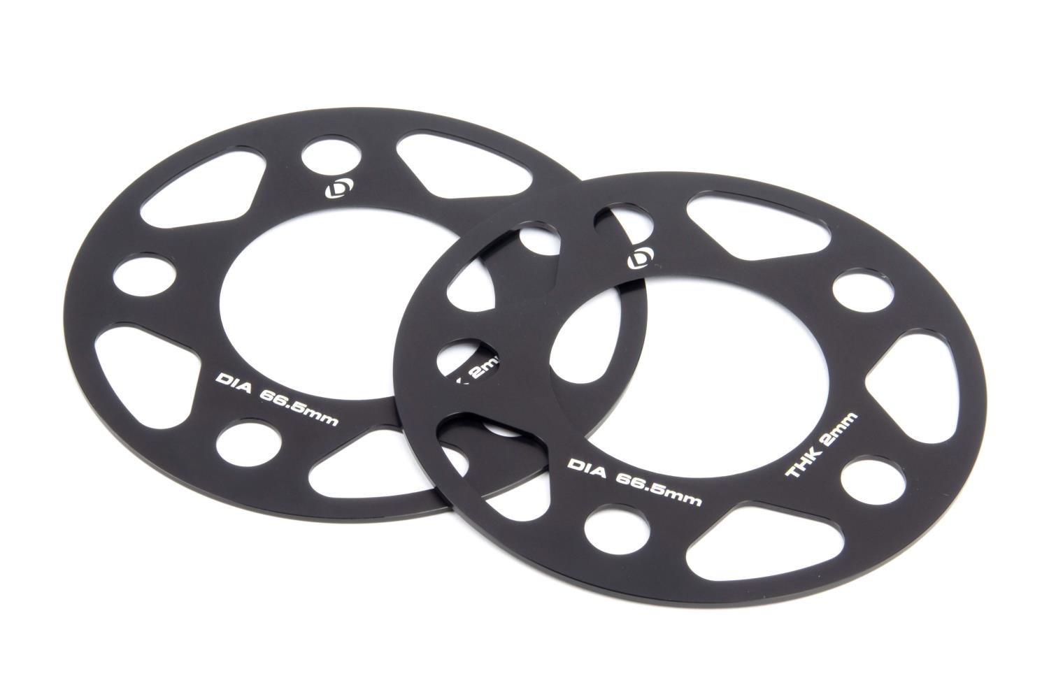 Machined Aluminum Wheel Spacers [2 mm Thick] for Select Late-Model BMW Cars/SUVs, Mini Cooper, Toyota GR Supra  [Black]