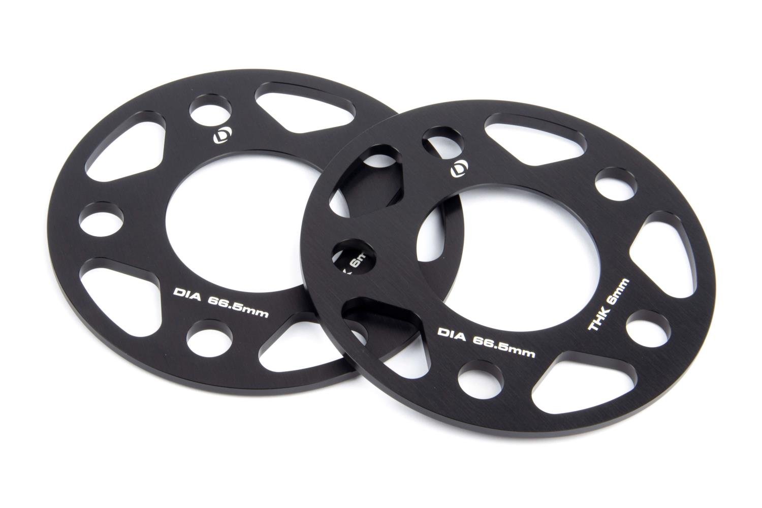 Machined Aluminum Wheel Spacers [6 mm Thick] for Select Late-Model BMW Cars/SUVs, Mini Cooper, Toyota GR Supra  [Black]