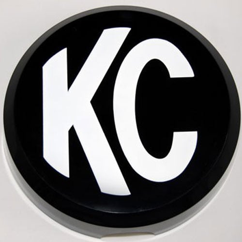 Light Cover 6 in. Round Black with White KC
