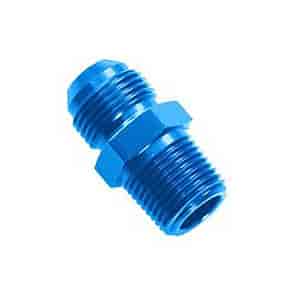 Powerflow Flare To Pipe Straight Fitting Size -10 AN To 1/2 in. NPT Blue
