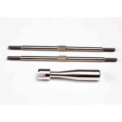 Turnbuckles titanium 94mm front tie rods 2 / billet aluminum wrench