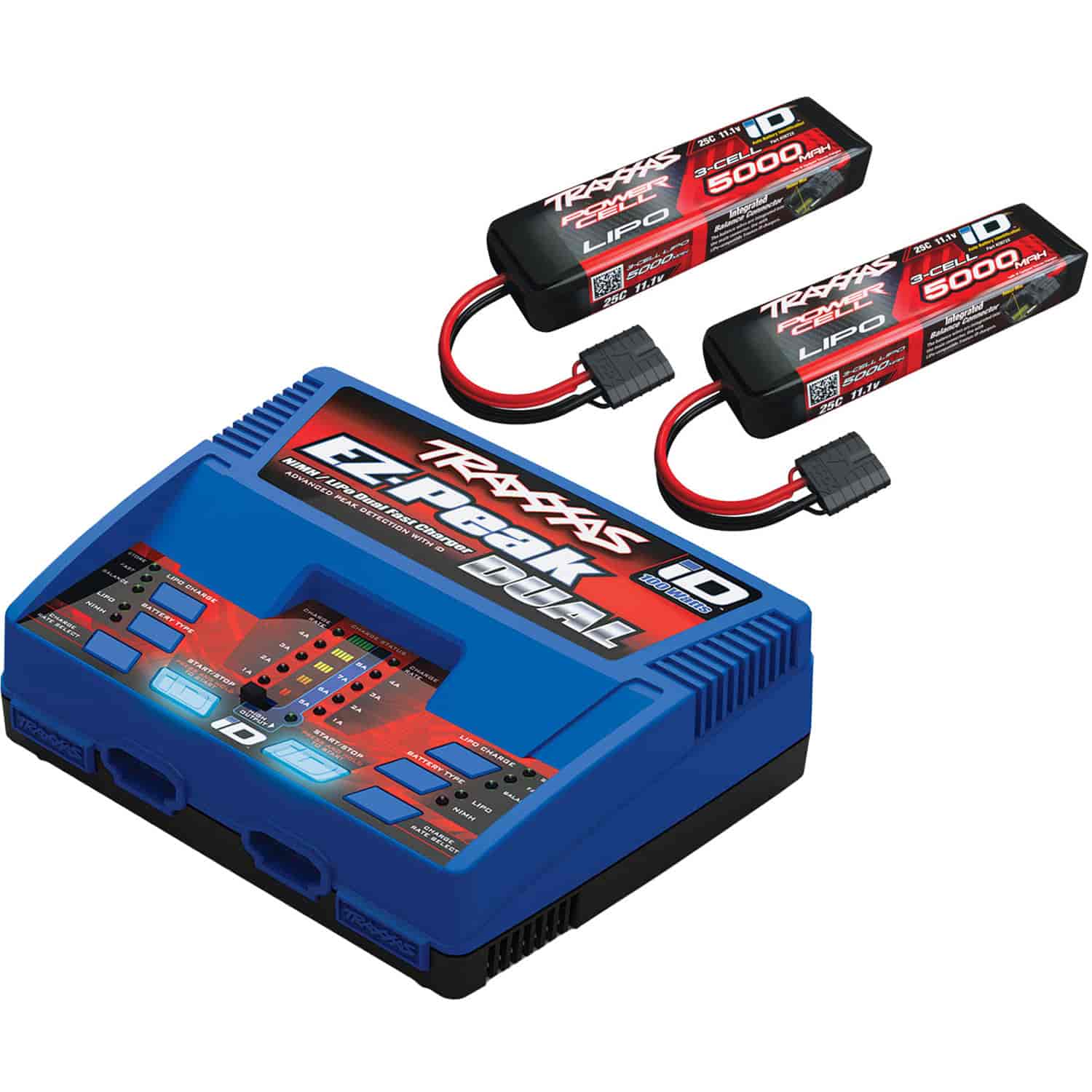 Charger & Battery Kit Kit Includes: 2- 5000mAh 11.1v 3-Cell 25C LiPo Battery