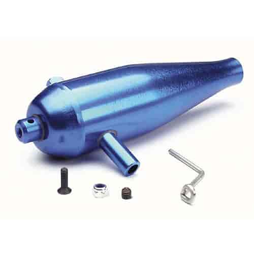 Tuned pipe high performance aluminum blue-anodized / pipe hanger/ screws/ nuts requires #4941