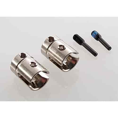 Drive cups 2 attaches to 5mm trans output shaft /screw pins M4/15 2 for T-Maxx steel constant-velocity center driveshafts