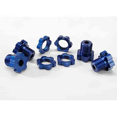 Splined Wheel Hub Kit Blue-Anodized Aluminum Includes