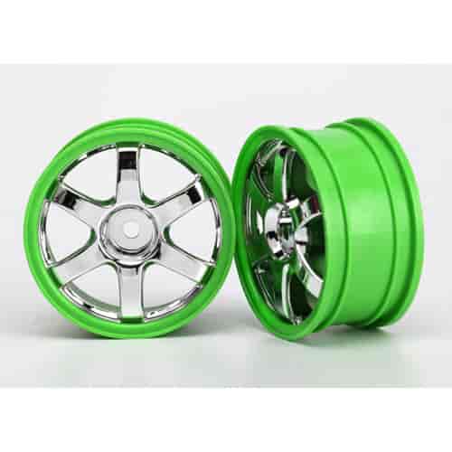Wheels Volk Racing TE37 chrome/green 2