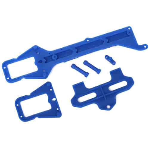 Upper Chassis/Battery Hold Down Blue Plastic