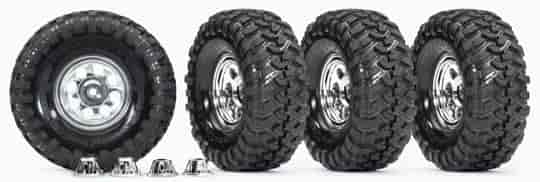 Wheel and Tire Kit for TRX-4 with 1969 Chevy Blazer Body