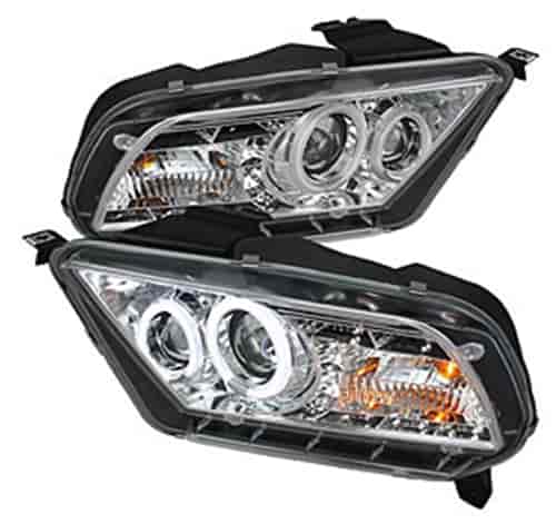 Halo CCFL DRL Projector Headlights 2010-2013 Ford Mustang