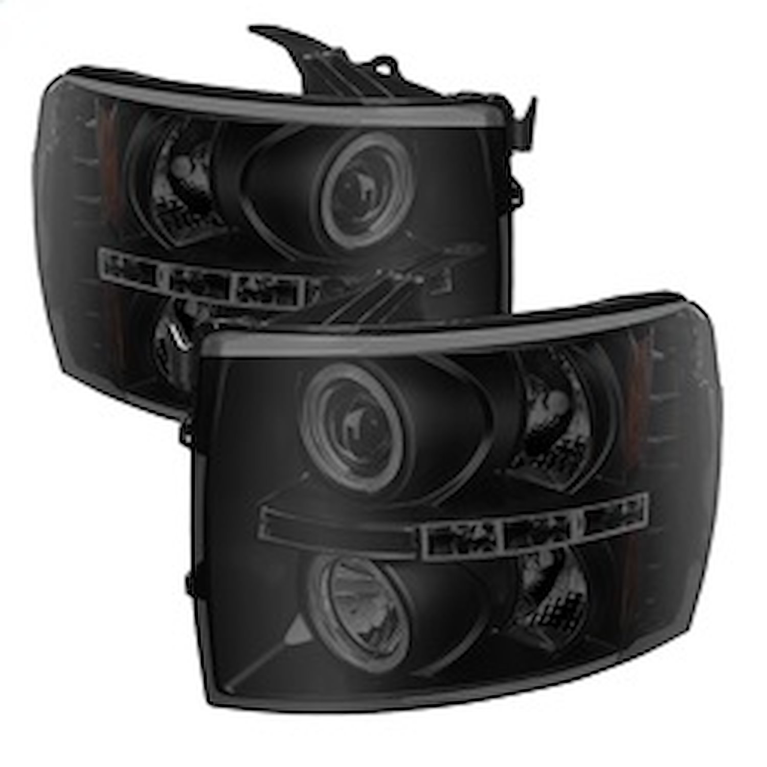 Halo LED Projector Headlights 2007-2013 Chevy Silverado