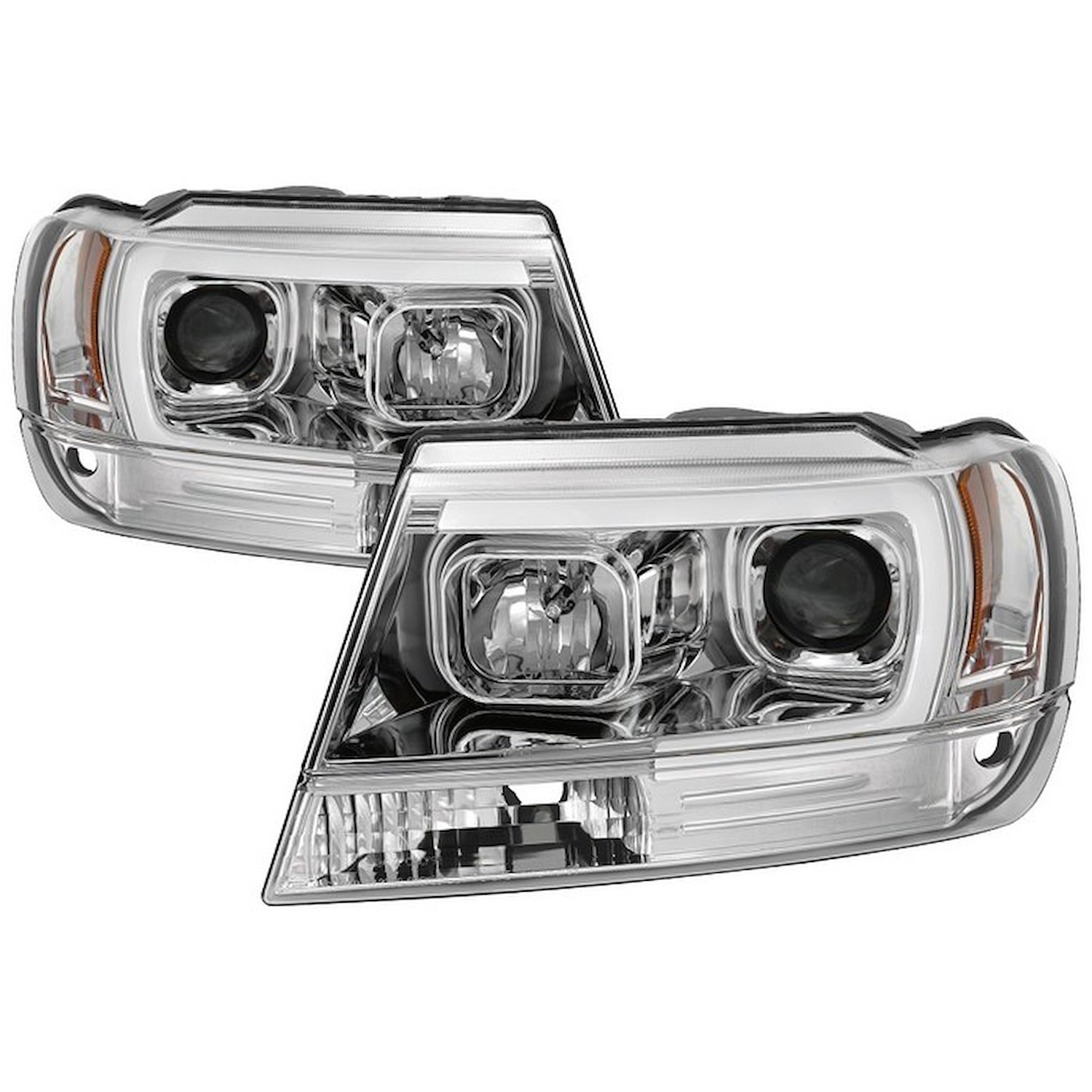 Light Bar LED Projector Headlights 1999-2004 Jeep Grand Cherokee