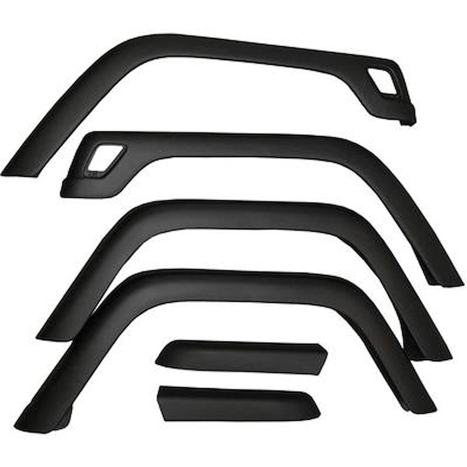 OE Style Fender Flare Kit for 1997-2006 Jeep TJ Wrangler and 2004-2006 Jeep LJ Wrangler Unlimited [6-Piece]
