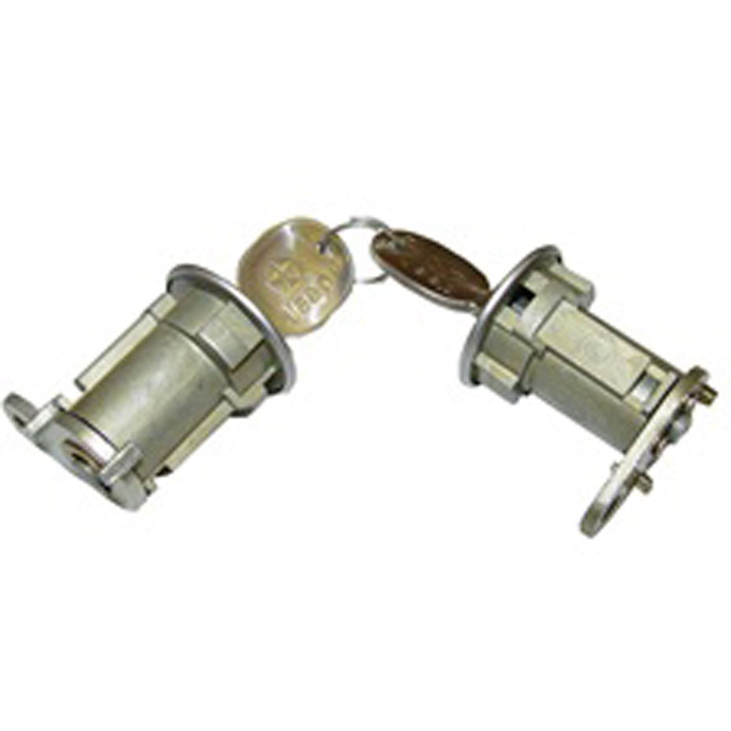 This pair of door lock cylinders and keys from Omix-ADA fit 81-90 Jeep Cherokee XJ.