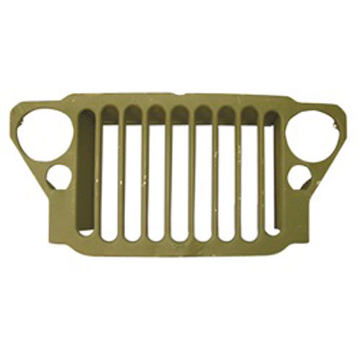 This reproduction stamped 9 slot grille from Omix-ADA fits 41-45 Willys MB and Ford GPW.