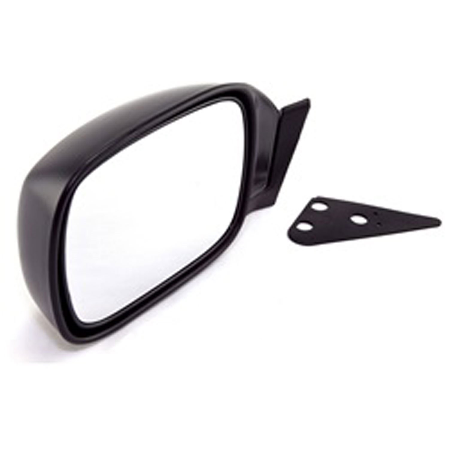 This black left folding door mirror from Omix-ADA fits 97-01 Jeep Cherokee XJ. Features manual remote control.