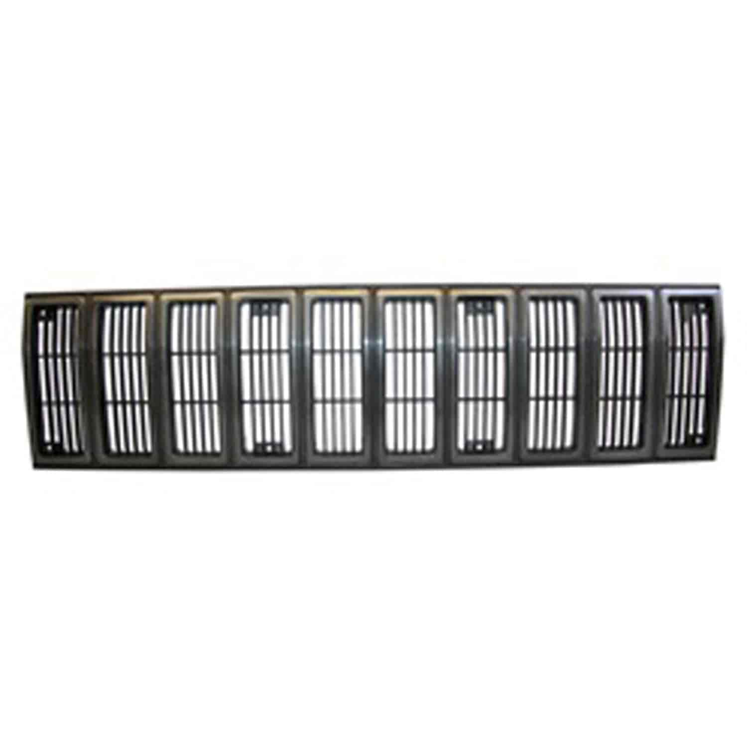 This black grille insert with a paintable accent from Omix-ADA fits 84-87 Jeep Cherokee XJ.