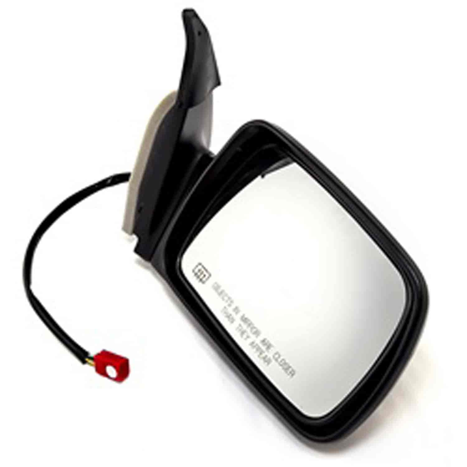 This black folding power door mirror from Omix-ADA is heated and fits the right door on 93-95 Jeep Grand Cherokee ZJ.