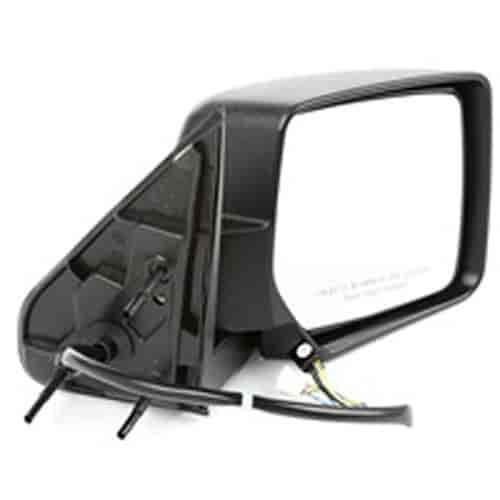 This black right side mirror from Omix-ADA fits 08-12 Jeep Liberty. It is a power heated folding mirror with memory.
