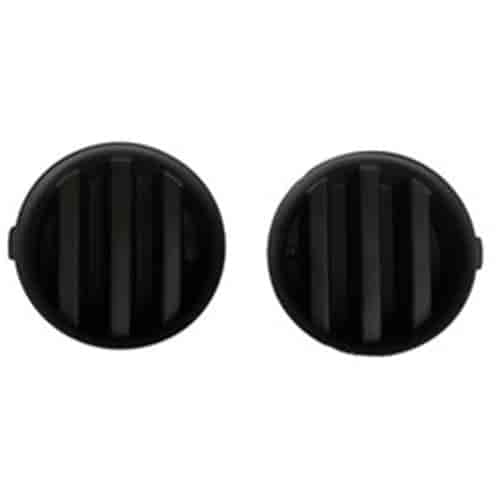 This pair of black fog light inserts fit into the fog light holes in the front bumper cover of 06-10