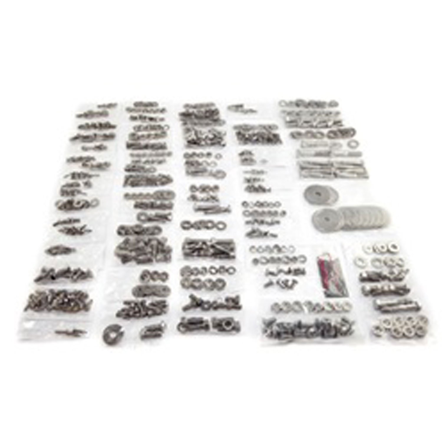This 785 piece stainless steel body fastener kit from Omix-ADA gives you all the fasteners to rebuil