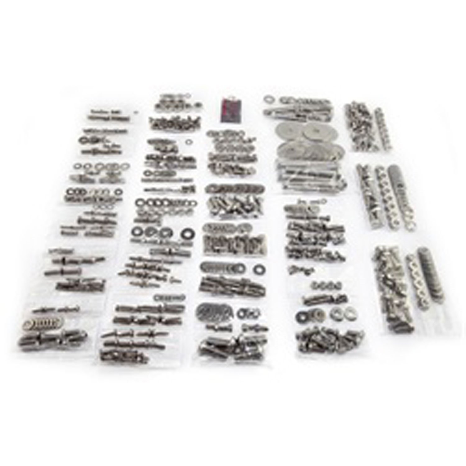 This 703 piece stainless steel body fastener kit from Omix-ADA gives you all the fasteners to rebuil