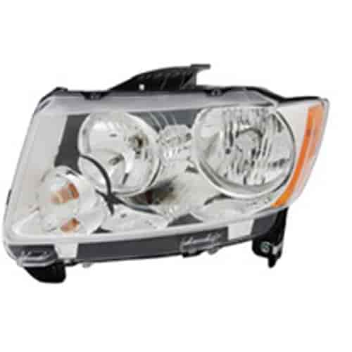 Replacement headlight assembly from Omix-ADA, Fits left side of11-14 Jeep Compass